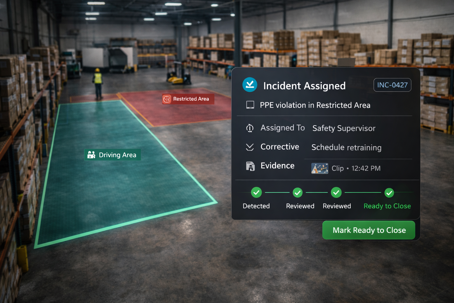 Act: assign evidence and drive closure in the incident queue