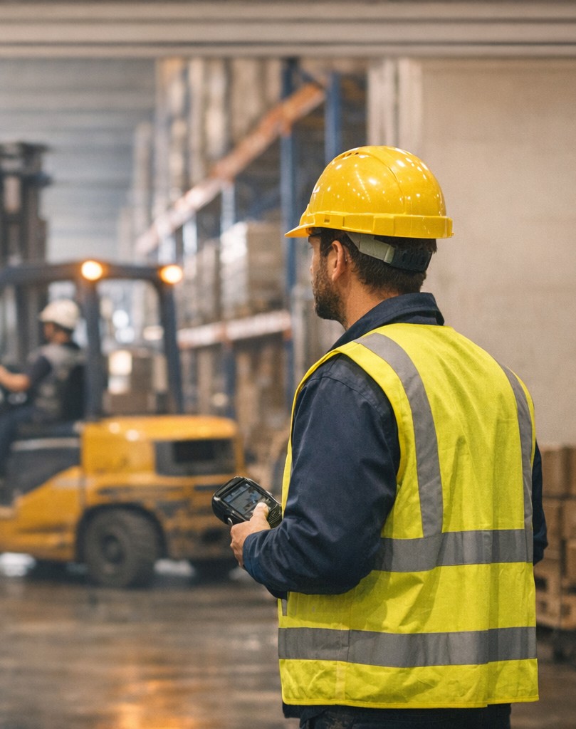 Worker Protection Pack review flow in a warehouse